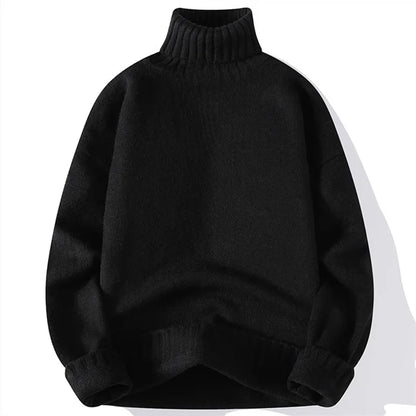Fashionable Women’s Solid Color Turtleneck Sweater – 2023 Fall/Winter