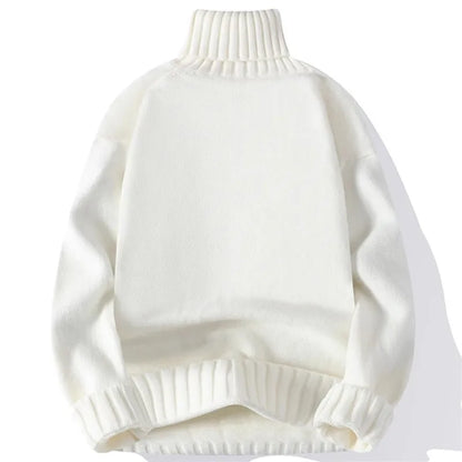 Fashionable Women’s Solid Color Turtleneck Sweater – 2023 Fall/Winter