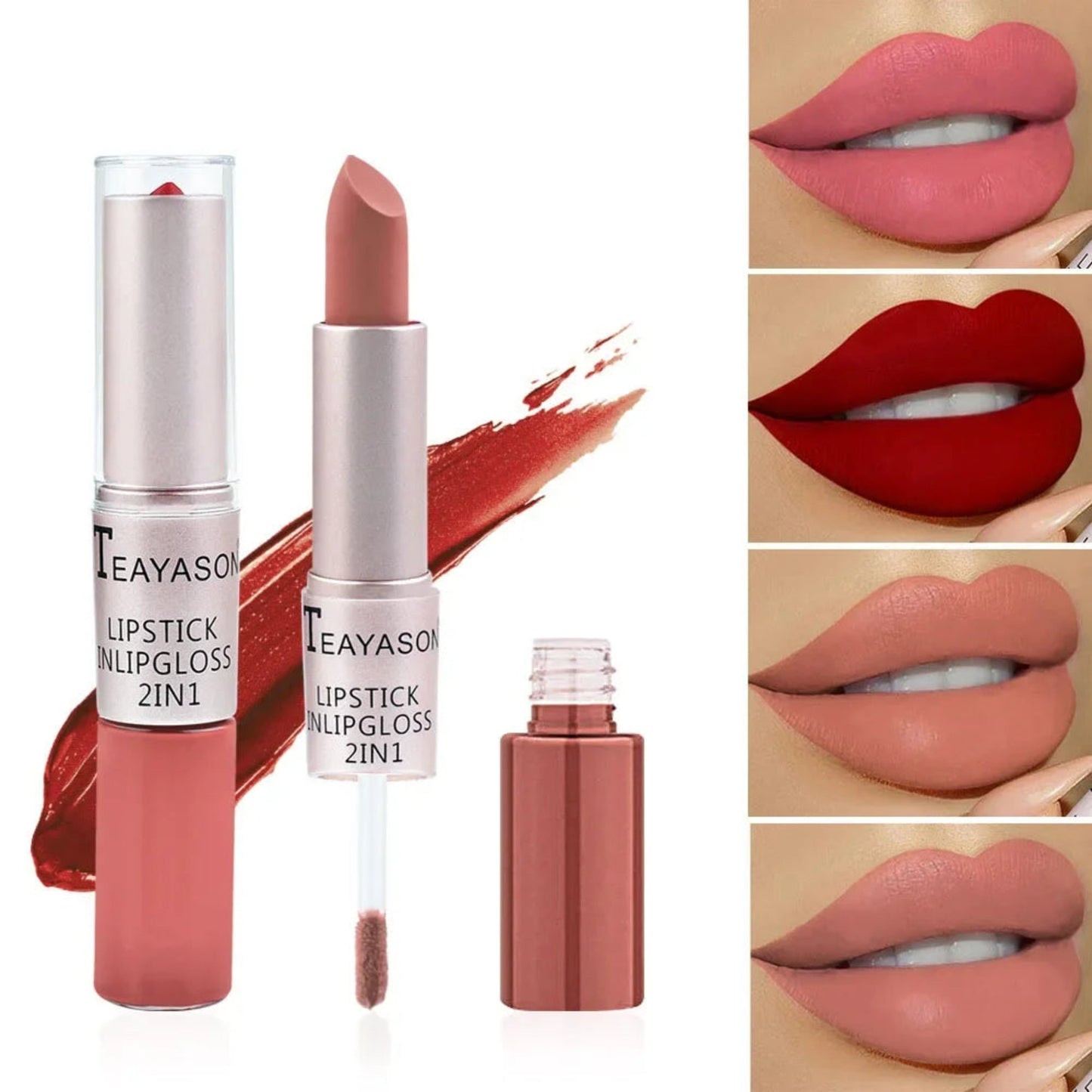 Waterproof Velvet Lipstick & Gloss – 2-in-1 Makeup Must-Have